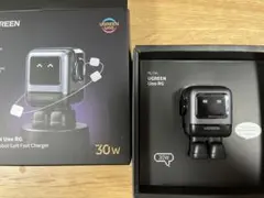 UGREEN Uno RG 急速充電器 30W GaN グレー　開封済み
