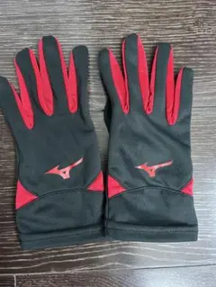 Mizuno スポーツグローブ 黒/赤