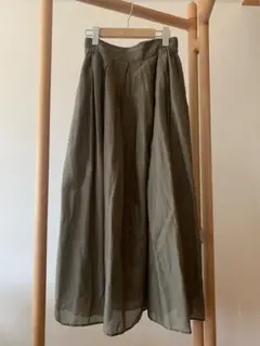 アングローバルショップ　カーキ　フレアスカート