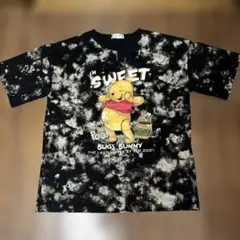 キャラ Tシャツ 古着 黄色 くまのプーさん M相当