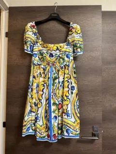 DOLCE & GABBANA 半袖ひざ丈ワンピース 新品未使用タグ付