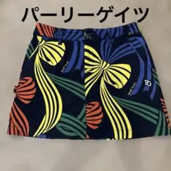 ✨パーリーゲイツPEARLY GATES☆リボン柄マルチカラースカート　サイズ0
