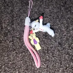 LAMBCHOPフィギュア付きピンクストラップ