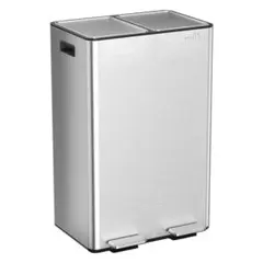 mVm ゴミ箱 60L 2×30L ダストボックス ペダル式 蓋つき ステンレス