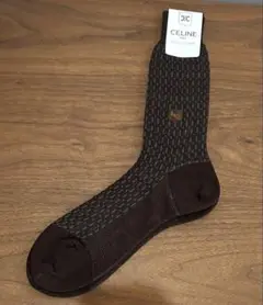 CELINE メンズソックス25㎝　ブラウン
