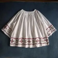 アンティーク 刺繍 チャーチスモック
