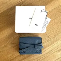 TOV 青 レザー 三つ折り財布