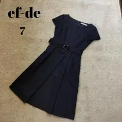 ef-de エフデ　ネイビー ひざ丈ワンピース 7