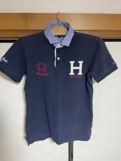 TOMMY HILFIGER ネイビー 半袖ポロシャツ