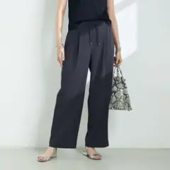 ノーリーズ　ウォッシャブルツイルイージーワイドパンツ