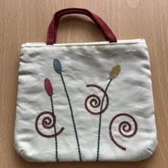 またのあつこ　刺繍　ポーチ