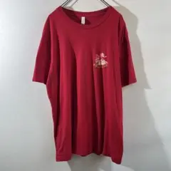 T-226 AVFUEL プリント Tシャツ XL レッド