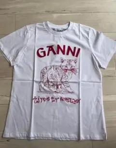 GANNI 猫プリント Tシャツ グレー 2025年最新】ganni tシャツ 猫の人気アイテム - メルカリ
