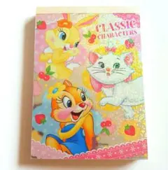 ディズニー クラシックキャラクターズ メモ帳 シール付き 平成レトロ