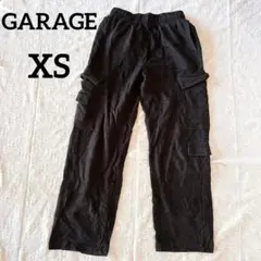 GARAGE 【XS】ブラック カーゴジョガーパンツ スウェットパンツ 裏起毛