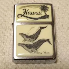 未使用 00年 zippo スクリムショウ 鯨 クジラ HAWAII ジッポ