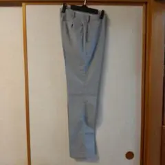 【美品】【ユニクロ】スラックス パンツ 白黒 チェック柄 メンズ 夏用