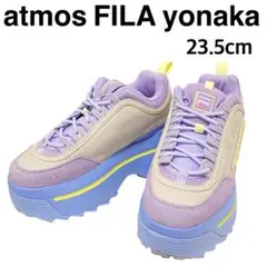atmos FILA 厚底スニーカー パープル×ブルー 23.5cm