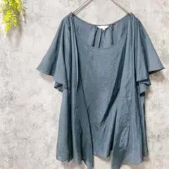 ナラカミーチェ　シアートップス　半袖　シフォンTシャツ　重ね着　涼しげ　L