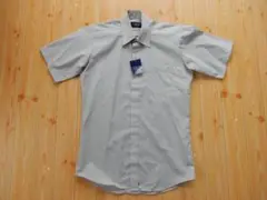 形態安定☆LISCIO(リスシオ)半袖ワイシャツ グレー　Sサイズ