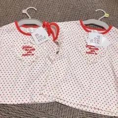 【新品タグ付】しまむら　あんなコラボ　天竺ハートTシャツ　90,100セット