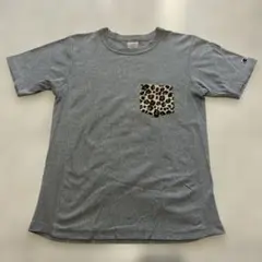 Champion リバースウィーブ　ヒョウ柄ポケット Tシャツ　Ｌサイズ