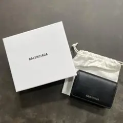 BALENCIAGA バレンシアガ 三つ折り財布 ブラック