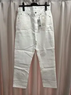 LEPSIM デニムクロプドパンツ　Lサイズ　ホワイト