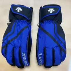 DESCENTE スキーグローブ 青/黒