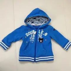 【美品】ミキハウスダブルビー DOUBLE.Bフード付きパーカートレーナー