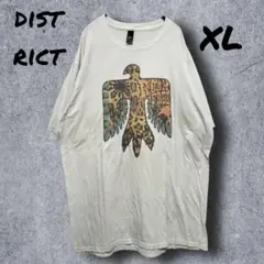 a145　【DIST RICT】Tシャツ　しろ　XL　輸入古着　RoamFree