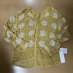 レトロガール♪クロシェカーディガン♪タグ付き新品♪