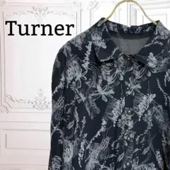 『Turner』シャツ/ブラウス 日本製【F】ブラック 黒 ボタニカル 長袖