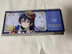 園田海未　チケット風カード　ラブライブ　GIGO　μ's　ノベルティ