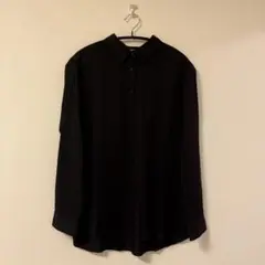 【美品】UNIQLO　長袖　シャツ　シンプル　ブラック　Lサイズ