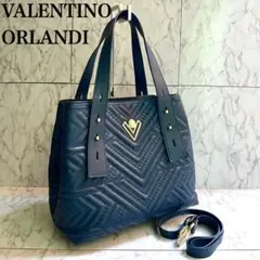 【Vステッチ/金ロゴ】VALENTINO ORLANDI 2WAY ショルダー
