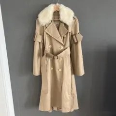 sacai サカイ ファー付きトレンチコート