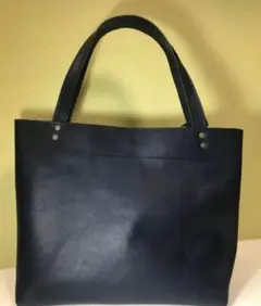 ネイビー レザートートバッグ