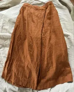 ナノユニバース　フレンチリネンガウチョパンツ　38