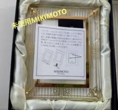 【未使用MIKIMOTO】箱入り4パール付きクリアフォトフレーム