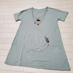 rough 赤ずきん　狼と女の子　刺繍　チュニック