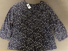《値下げしました》GAP ネイビー花柄七分丈シャツ 150サイズ