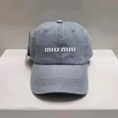 miu miu デニムキャップ