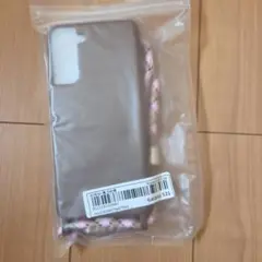 Galaxy S21 ブラウンケース ストラップ付き