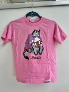 【レア】クレイジーシャツ Tシャツ ピンク 猫 クリバンキャット 90s ハワイ