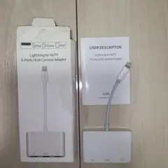 USB Lightning 3in1 HDMI 変換アダブタiPhone