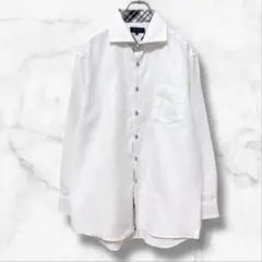 【MEN'S UNO】長袖ワイシャツ カッターシャツ 白(3L)大きいサイズ 上