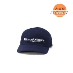 美品 ビンテージ キャップ ドリームワークス 企業 刺繍 映画 ネイビー 紺