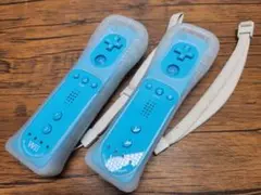 Wiiリモコンモーションプラス 2個セット　Wiiコントローラー【青】②
