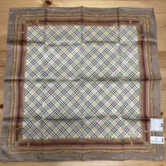 Burberrys シルク チェック柄 ハンカチ 58cm